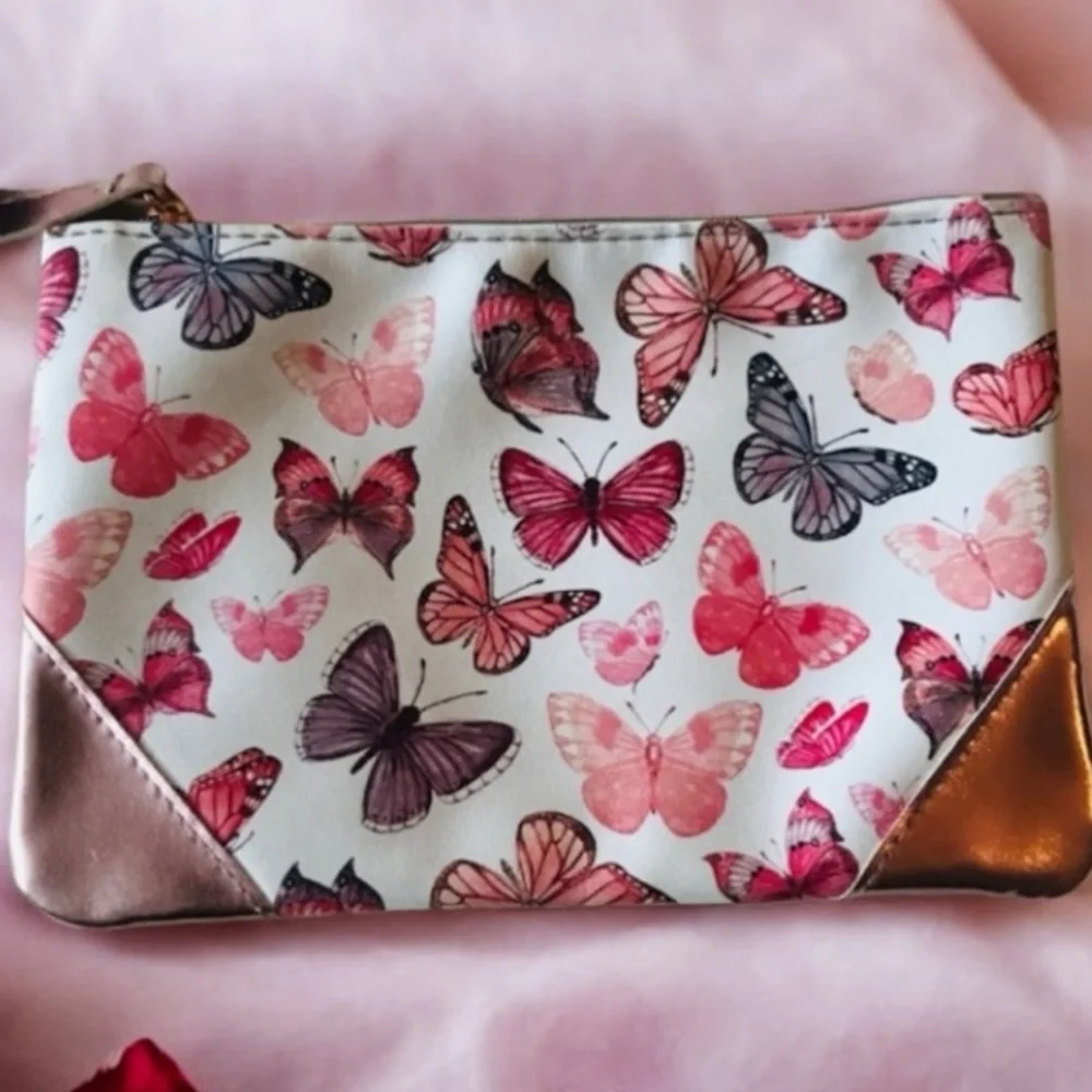 IPSY Butterflies clutch Makeup Cosmetic Bag